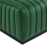 Conjure Channel Tufted Performance Velvet Ottoman by Lefancy