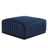 Conjure Channel Tufted Performance Velvet Ottoman by Lefancy