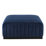Conjure Channel Tufted Performance Velvet Ottoman by Lefancy