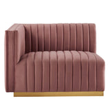 Conjure Channel Tufted Performance Velvet Left-Arm Chair by Lefancy