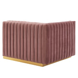 Conjure Channel Tufted Performance Velvet Left-Arm Chair by Lefancy