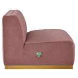 Conjure Channel Tufted Performance Velvet Armless Chair by Lefancy