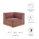 Conjure Channel Tufted Performance Velvet Right Corner Chair by Lefancy