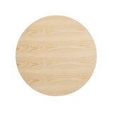 Lippa 36" Round Wood Grain Coffee Table by Lefancy