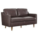 Impart Genuine Leather Loveseat by Lefancy