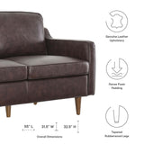 Impart Genuine Leather Loveseat by Lefancy