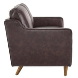 Impart Genuine Leather Loveseat by Lefancy