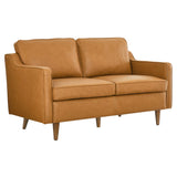 Impart Genuine Leather Loveseat by Lefancy