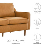Impart Genuine Leather Loveseat by Lefancy