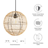 Nurture Rattan Pendant Light by Lefancy