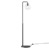 Silo Glass Globe Glass and Metal Floor Lamp by Lefancy