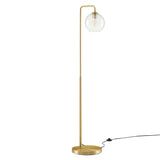 Silo Glass Globe Glass and Metal Floor Lamp by Lefancy