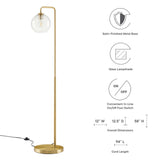 Silo Glass Globe Glass and Metal Floor Lamp by Lefancy