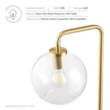 Silo Glass Globe Glass and Metal Floor Lamp by Lefancy