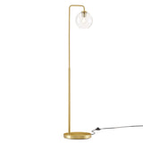 Silo Glass Globe Glass and Metal Floor Lamp by Lefancy