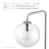 Silo Glass Globe Glass and Metal Floor Lamp by Lefancy