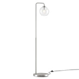 Silo Glass Globe Glass and Metal Floor Lamp by Lefancy