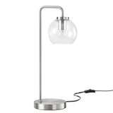 Silo Glass Globe Glass and Metal Table Lamp by Lefancy