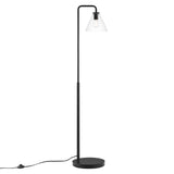 Element Transparent Glass Glass and Metal Floor Lamp by Lefancy