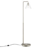 Element Transparent Glass Glass and Metal Floor Lamp by Lefancy