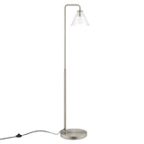 Element Transparent Glass Glass and Metal Floor Lamp by Lefancy