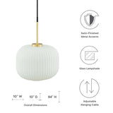 Reprise Glass Pendant Light by Lefancy