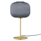 Reprise Glass Sphere Glass and Metal Table Lamp by Lefancy