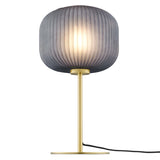 Reprise Glass Sphere Glass and Metal Table Lamp by Lefancy