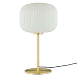 Reprise Glass Sphere Glass and Metal Table Lamp by Lefancy