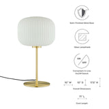 Reprise Glass Sphere Glass and Metal Table Lamp by Lefancy