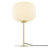 Reprise Glass Sphere Glass and Metal Table Lamp by Lefancy