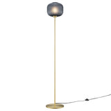 Reprise Glass Sphere Glass and Metal Floor Lamp by Lefancy