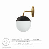 Stellar 1-Light Wall Sconce by Lefancy