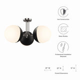 Stellar 3-Light Semi-Flush Ceiling Light by Lefancy