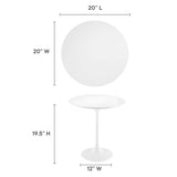 Lippa 20" Round Side Table by Lefancy