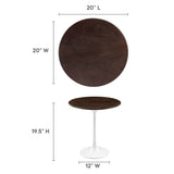 Lippa 20" Round Wood Grain Side Table by Lefancy