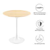 Lippa 20" Round Wood Grain Side Table by Lefancy