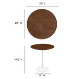 Lippa 20" Round Wood Grain Side Table by Lefancy