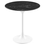 Lippa 20" Round Artificial Marble Side Table by Lefancy