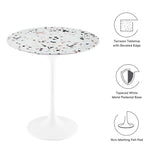 Lippa 20" Round Terrazzo Side Table by Lefancy