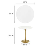 Lippa 20" Round Side Table by Lefancy