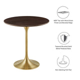 Lippa 20" Round Wood Grain Side Table by Lefancy