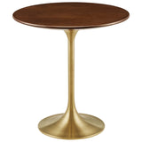 Lippa 20" Round Wood Grain Side Table by Lefancy