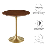 Lippa 20" Round Wood Grain Side Table by Lefancy