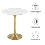 Lippa 20" Round Artificial Marble Side Table by Lefancy