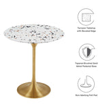 Lippa 20" Round Terrazzo Side Table by Lefancy