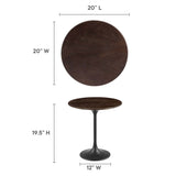 Lippa 20" Round Wood Grain Side Table by Lefancy