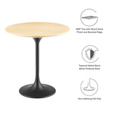 Lippa 20" Round Wood Grain Side Table by Lefancy