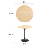 Lippa 20" Round Wood Grain Side Table by Lefancy