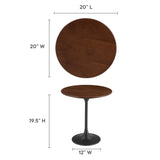 Lippa 20" Round Wood Grain Side Table by Lefancy